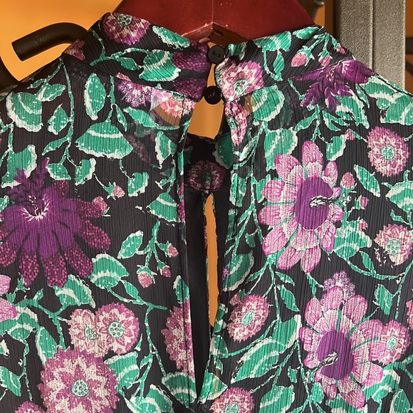 ZARA FLORAL LONG SLEEVE DRESS - Picture 7 of 16